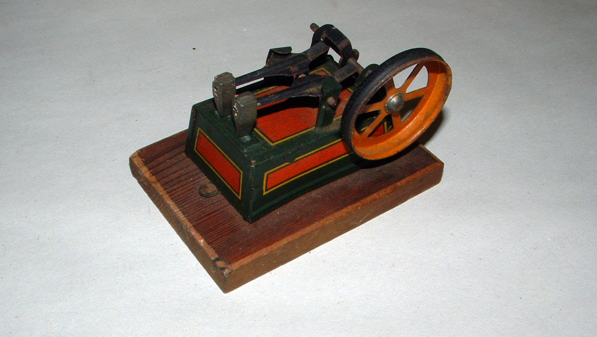 1940s TOY STEAM ENGINE ACCESSORY METAL ON WOOD BASE eBay